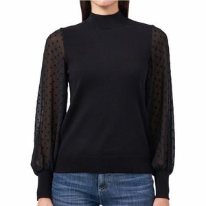 NWT Vince Camuto Ladies Clip Dot Sleeve Sweater